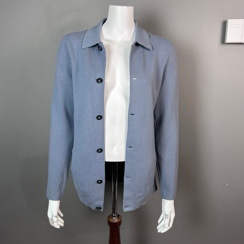 Autograph sweater cardigan women’s XS gray button preppy collar academia Supima